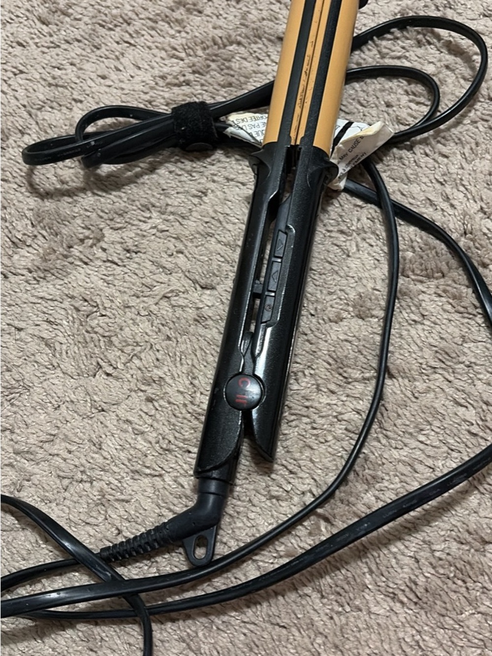 Gold and Black Hair Straightener Flat Iron